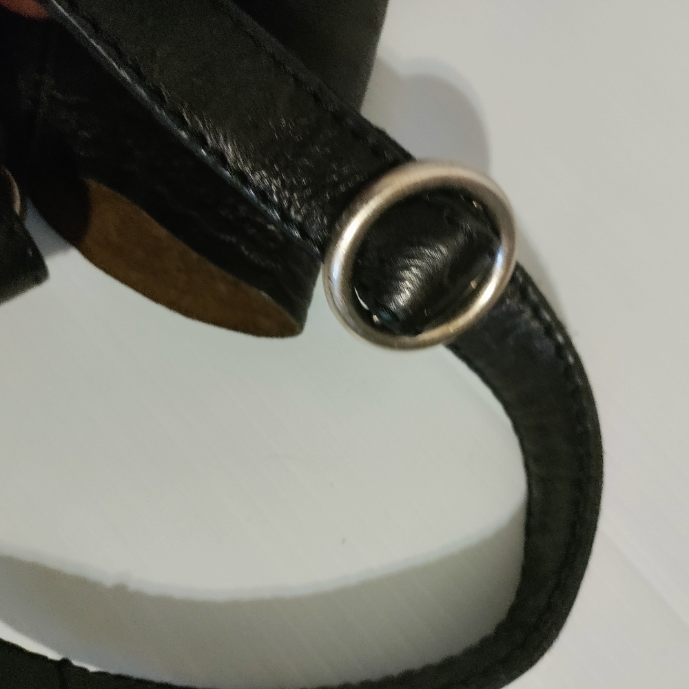 Lucky Brand Drk Chocolate Black Leather Crossbody - Picture 9 of 15